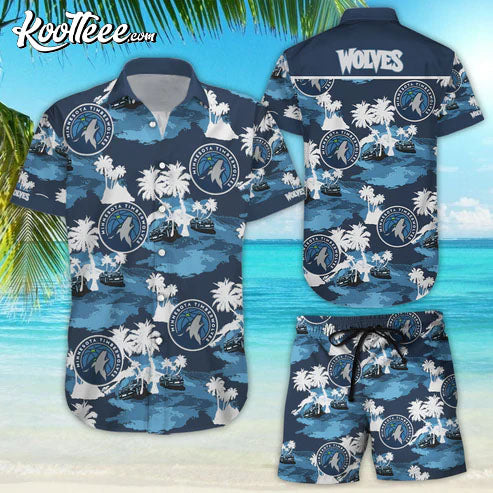 Minnesota Timberwolves Hawaiian Shirt And Shorts