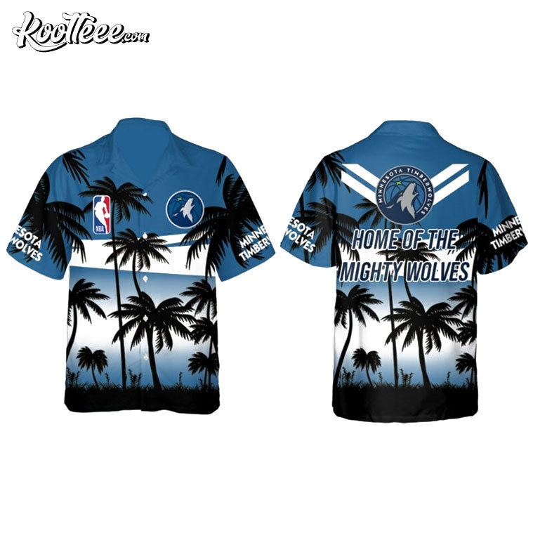Minnesota Timberwolves Home Of The Mighty Wolves Hawaiian Shirt And Shorts