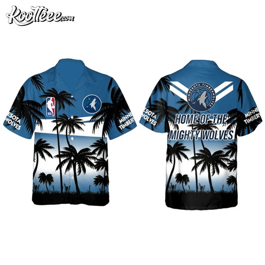 Minnesota Timberwolves Home Of The Mighty Wolves Hawaiian Shirt And Shorts