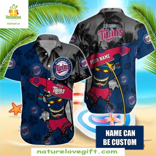 Minnesota Twins Hawaiian Shirt Custom MLB Baseball Surfing Tiki Aloha