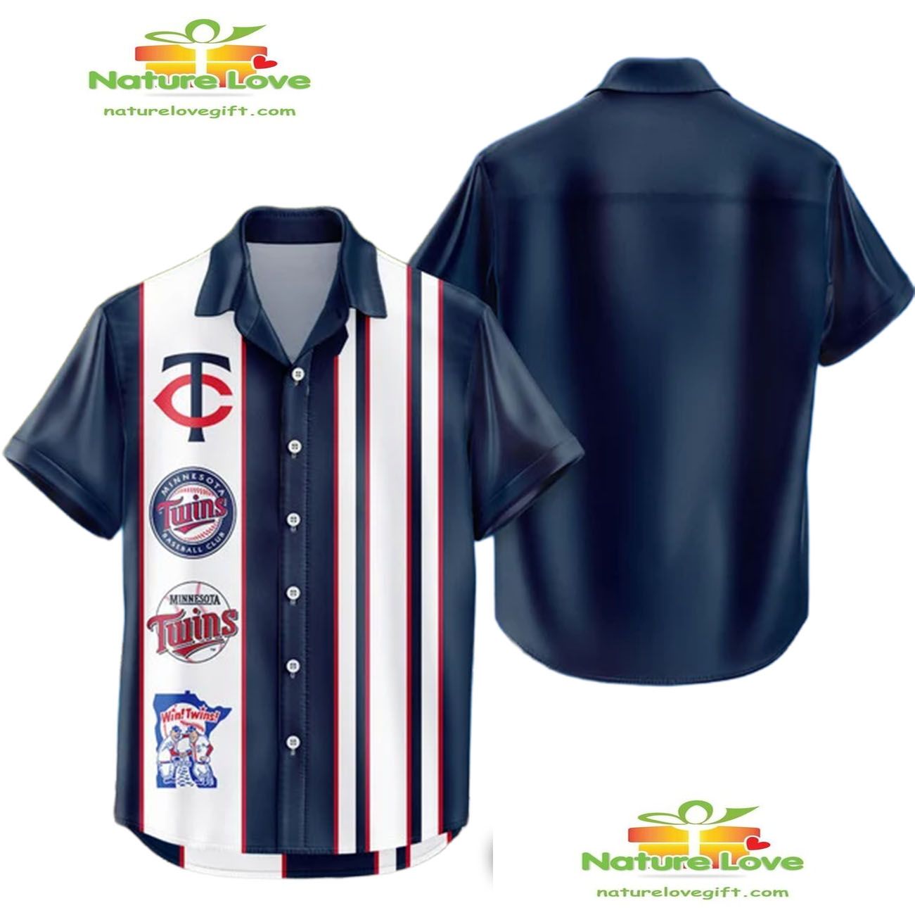 Minnesota Twins Hawaiian Shirt Classic Color Contrast Aloha Shirt DT-IE5P732C