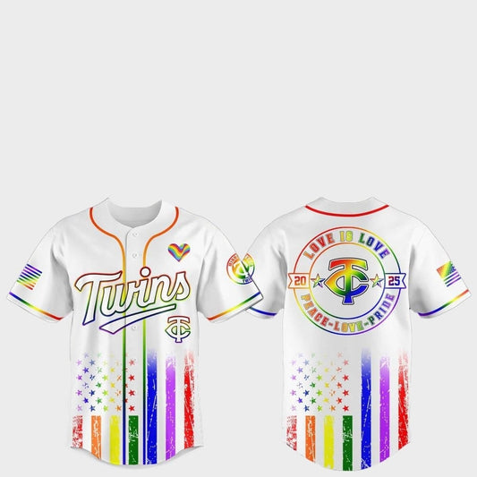 Minnesota Twins Pride Month Love Is Love 2025 Jersey - Grishko.com