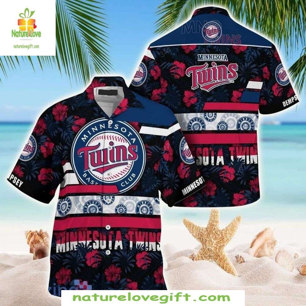 Minnesota Twins Aloha Shirt MLB Hawaiian Shirt Tropical Baseball Apparel