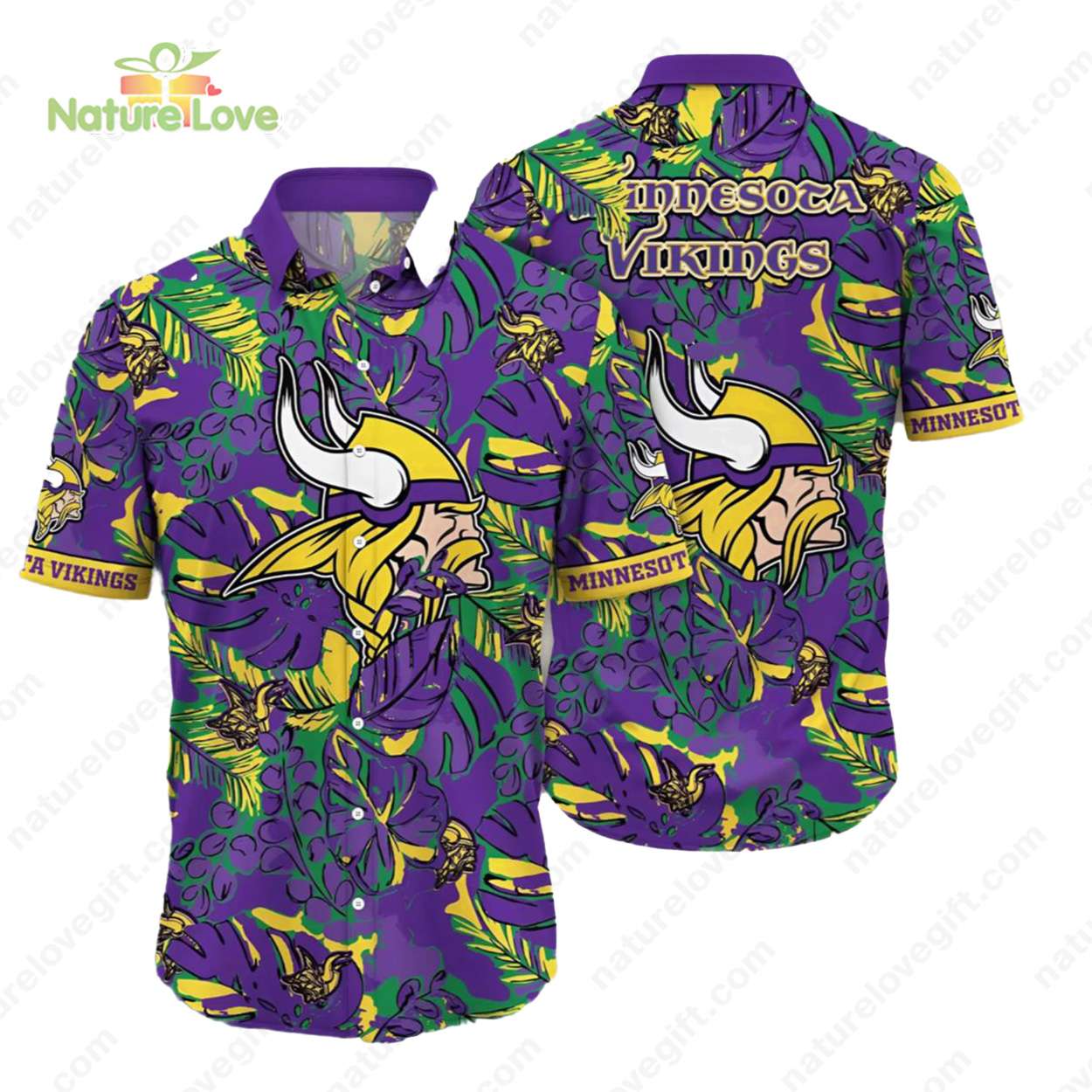 Minnesota Vikings Floral Painting Hawaiian Shirt Summer Aloha Shirts