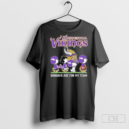 Minnesota Vikings X The Peanuts Walking Sundays Are For My Team