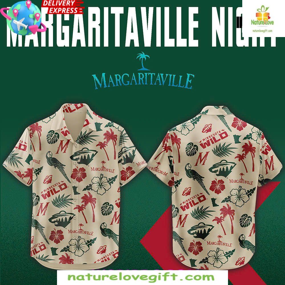 Minnesota Wild Hawaiian Shirt Margaritaville Night Fan Gear
