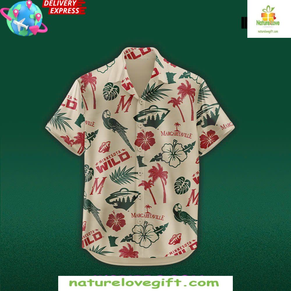 Minnesota Wild Hawaiian Shirt Margaritaville Night Fan Gear