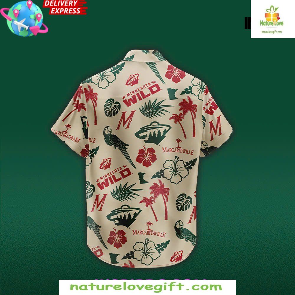 Minnesota Wild Hawaiian Shirt Margaritaville Night Fan Gear