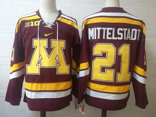 Minnesota Golden Gophers #21 Casey Mittelstadt #21