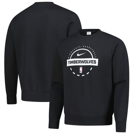 Minnesota Timberwolves Black 2025 26 Practice Club Sweatshirt