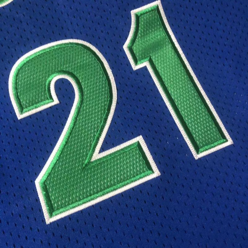 Minnesota Timberwolves #21 Kevin Garnett 1997-98 Authentic jersey blue Style 4