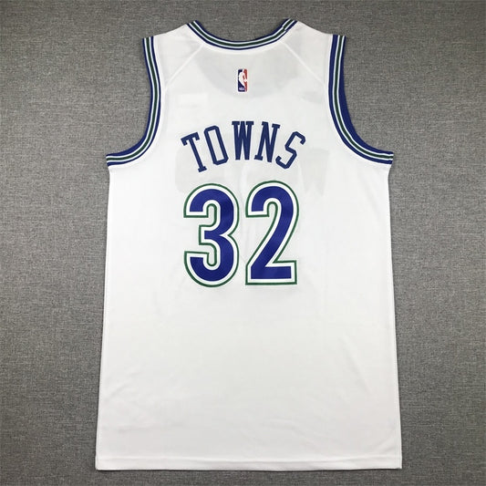 Minnesota Timberwolves #32 Karl-Anthony Towns Timberwolves 32 Retro White s-xxl Style 1