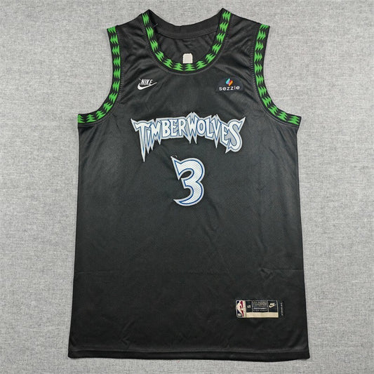 Minnesota Timberwolves #3 Jaden McDaniels 26 Timberwolves Classic Black Style 2