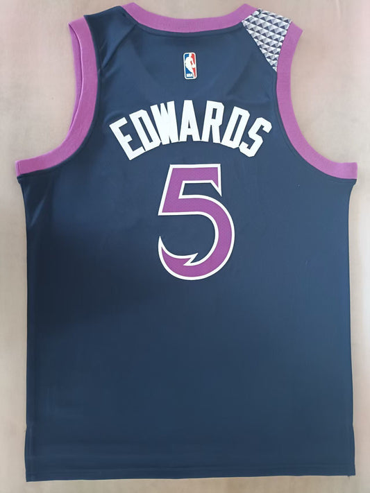 Minnesota Timberwolves #5 Anthony Edwards Timberwolves 5 City Edition Style 1