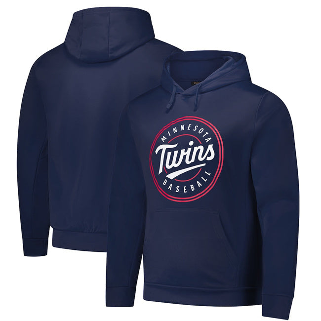 Minnesota Twins Navy Cooperstown Collection Logo Club Pullover Hoodie
