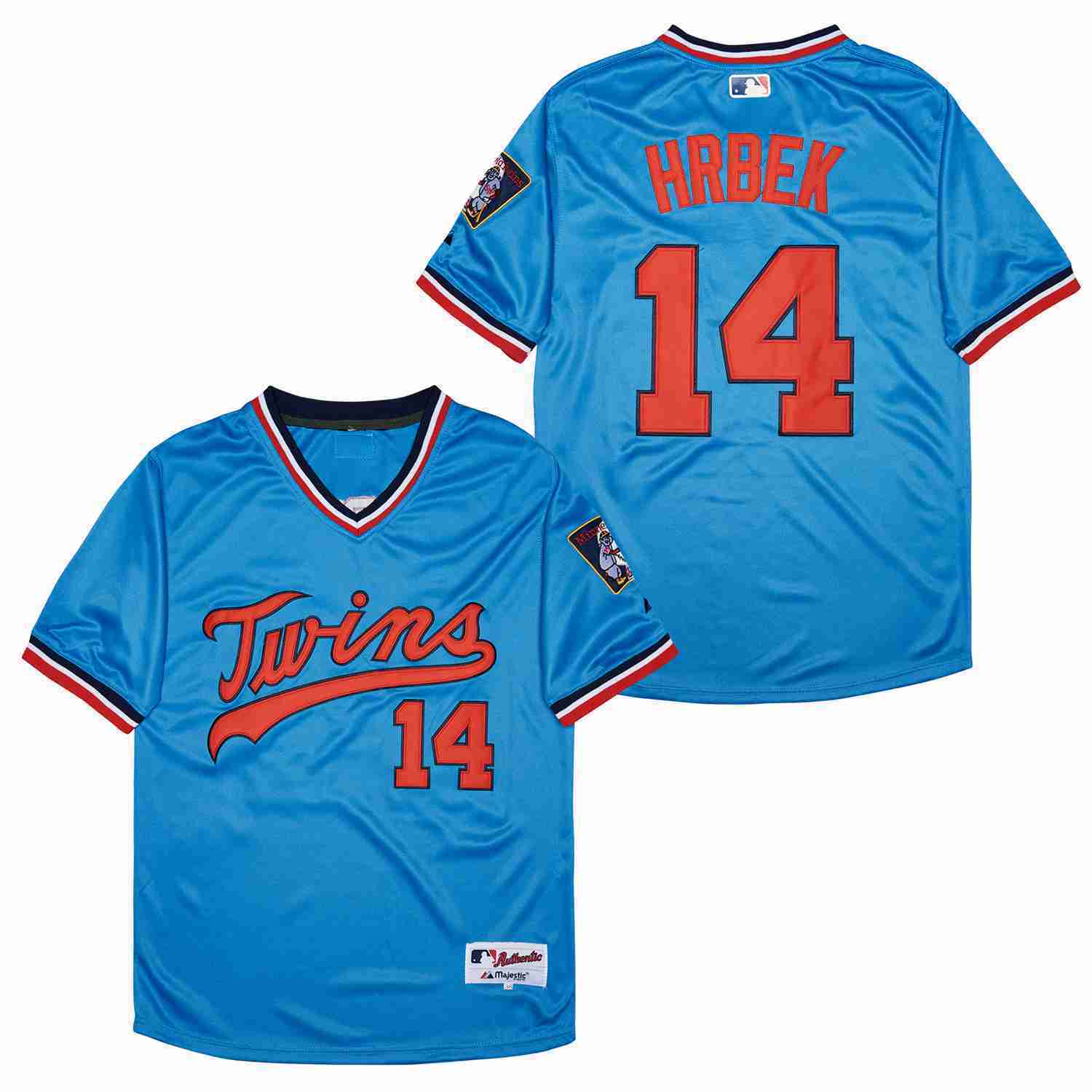 Minnesota Twins #14 Kent Hrbek Twins 14 Blue Inverted