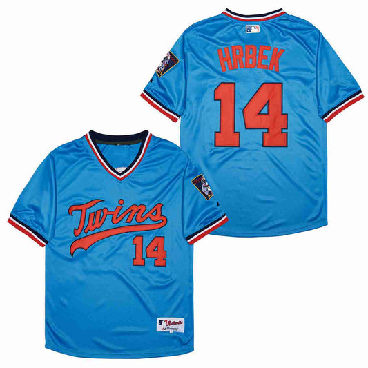 Minnesota Twins #14 Kent Hrbek Twins 14 Blue Inverted