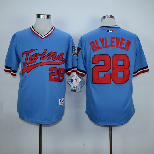 Minnesota Twins #28 Bert Blyleven Throwback Jersey