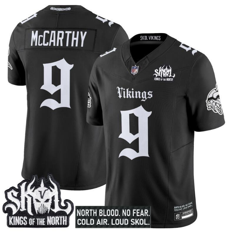 Minnesota Vikings Active Player Custom Black 2025 F.U.S.E. Kings Of The North Style 1