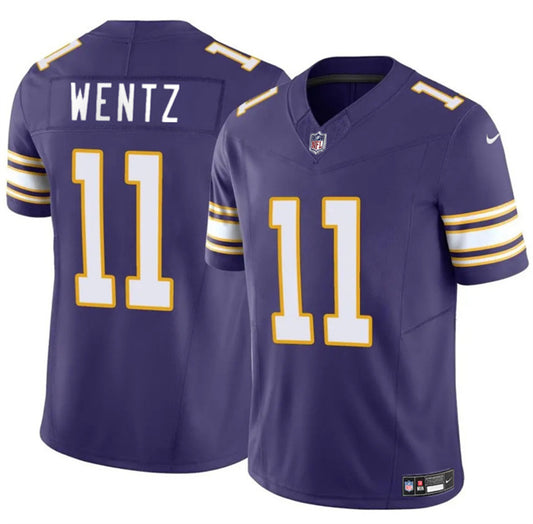 Minnesota Vikings #11 Carson Wentz Purple 2025 F.U.S.E. Throwback Vapor