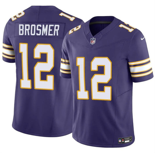 Minnesota Vikings #12 Max Brosmer Purple 2025 F.U.S.E. Throwback Vapor