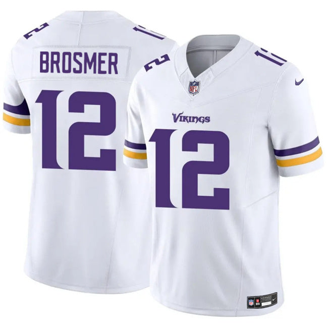 Minnesota Vikings #12 Max Brosmer White 2025 F.U.S.E. Vapor Untouchable