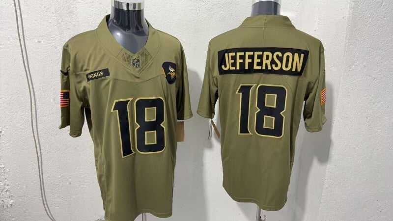 Minnesota Vikings #18 Justin Jefferson Style 1