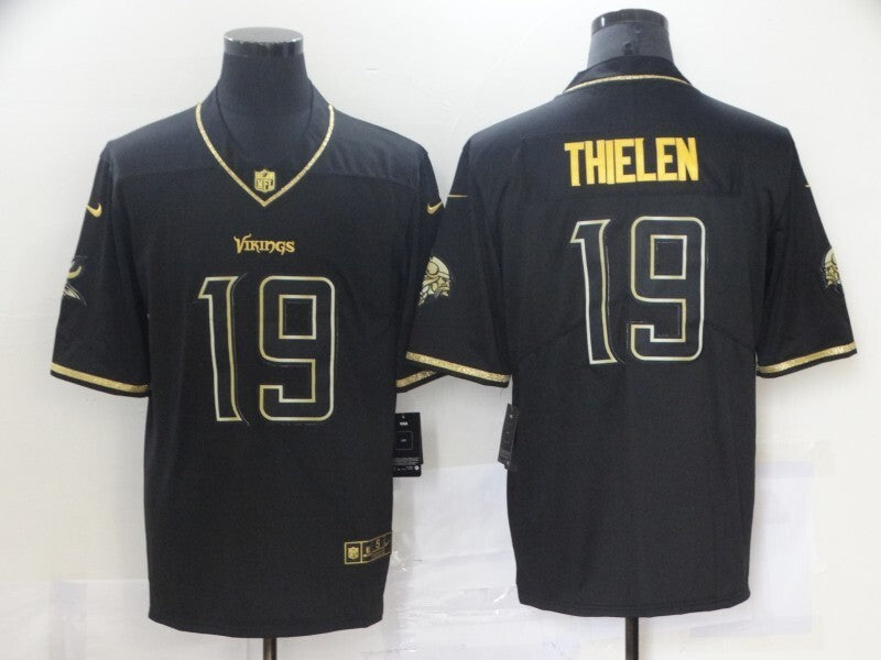 Minnesota Vikings #19 Adam Thielen Black Retro Gold 923