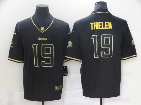Minnesota Vikings #19 Adam Thielen Black Retro Gold 923