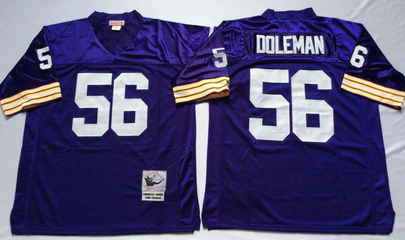 Minnesota Vikings #56 Chris Doleman Throwback Style 1