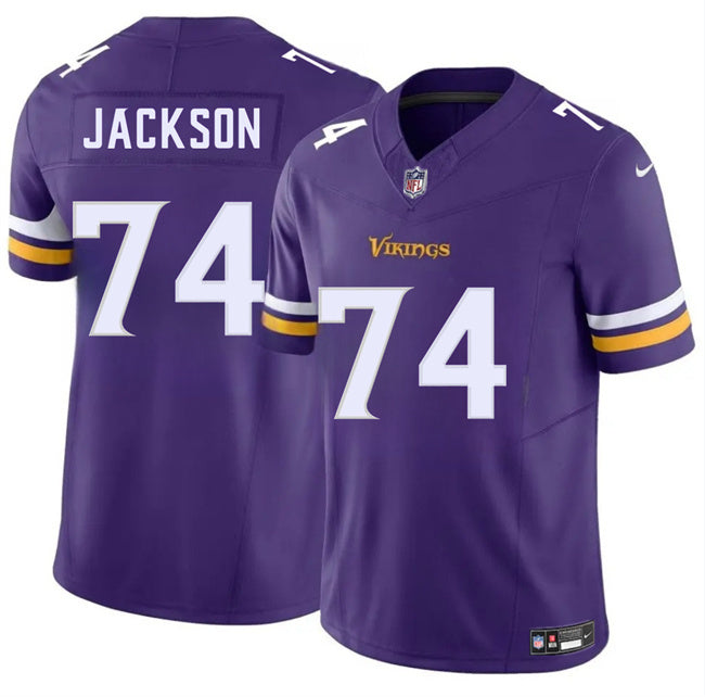 Minnesota Vikings #74 Donovan Jackson Purple 2025 Draft F.U.S.E. Vapor Untouchable