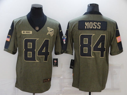 Minnesota Vikings #84 Randy Moss 2021 Salute to Service