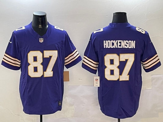 Minnesota Vikings #87 T.J. Hockenson Vikings Retro V3 Style 2