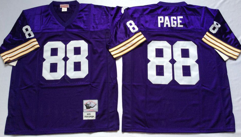 Minnesota Vikings #88 Alan Page 1975 Throwback Style 1
