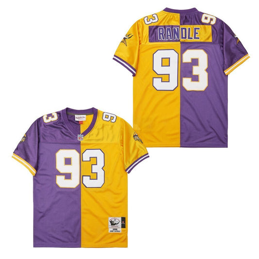 Minnesota Vikings #93 John Randle Vikings Purple Yellow 1998