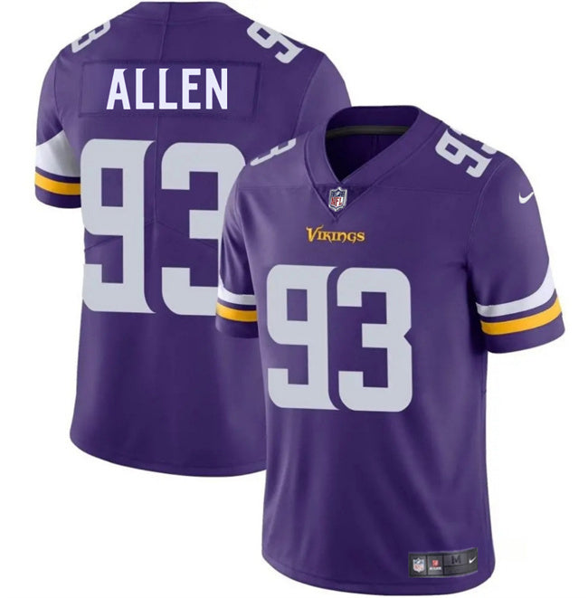 Minnesota Vikings #93 Jonathan Allen Purple 2025 Vapor Untouchable Limited