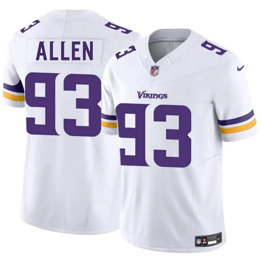 Minnesota Vikings #93 Jonathan Allen White 2025 F.U.S.E. Vapor Untouchable