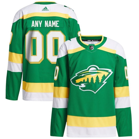 Minnesota Wild adidas 202324 Alternate Primegreen Authentic Custom Jersey – Green