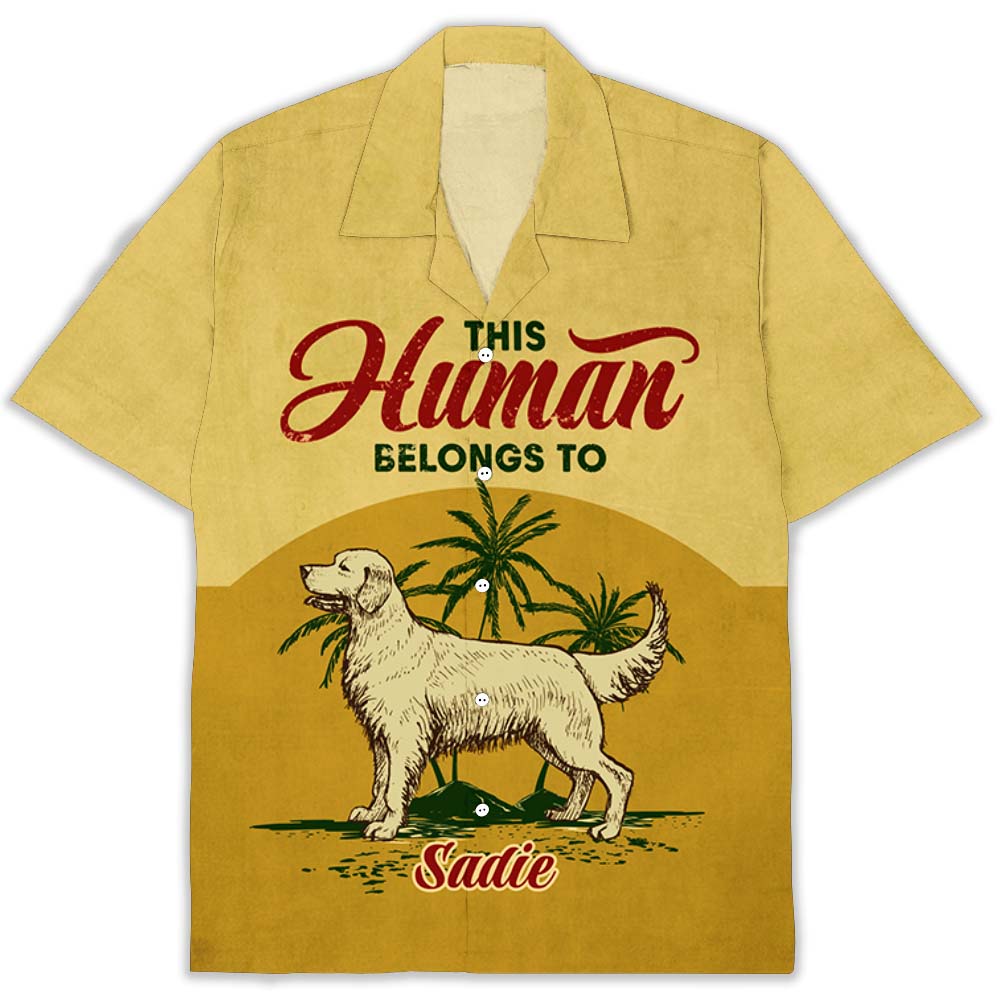 Vintage Human Belongs - Personalized Custom Hawaiian Shirt