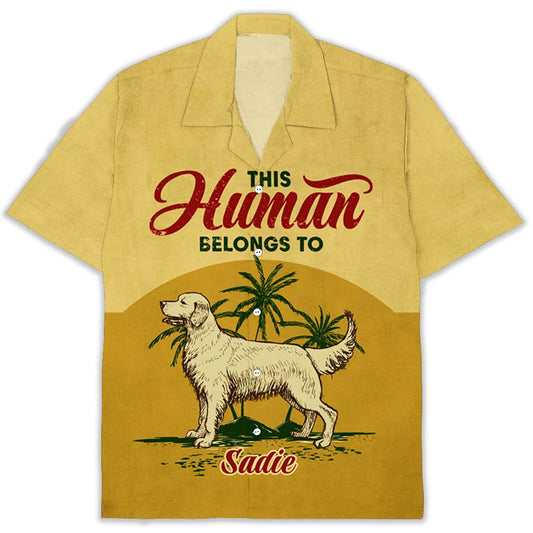 Vintage Human Belongs - Personalized Custom Hawaiian Shirt