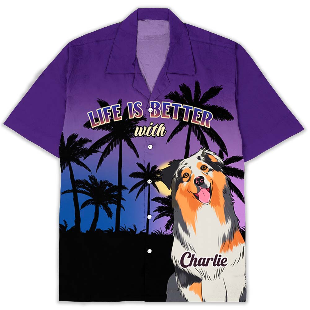 Better With Dog - Personalized Custom Hawaiian Shirt