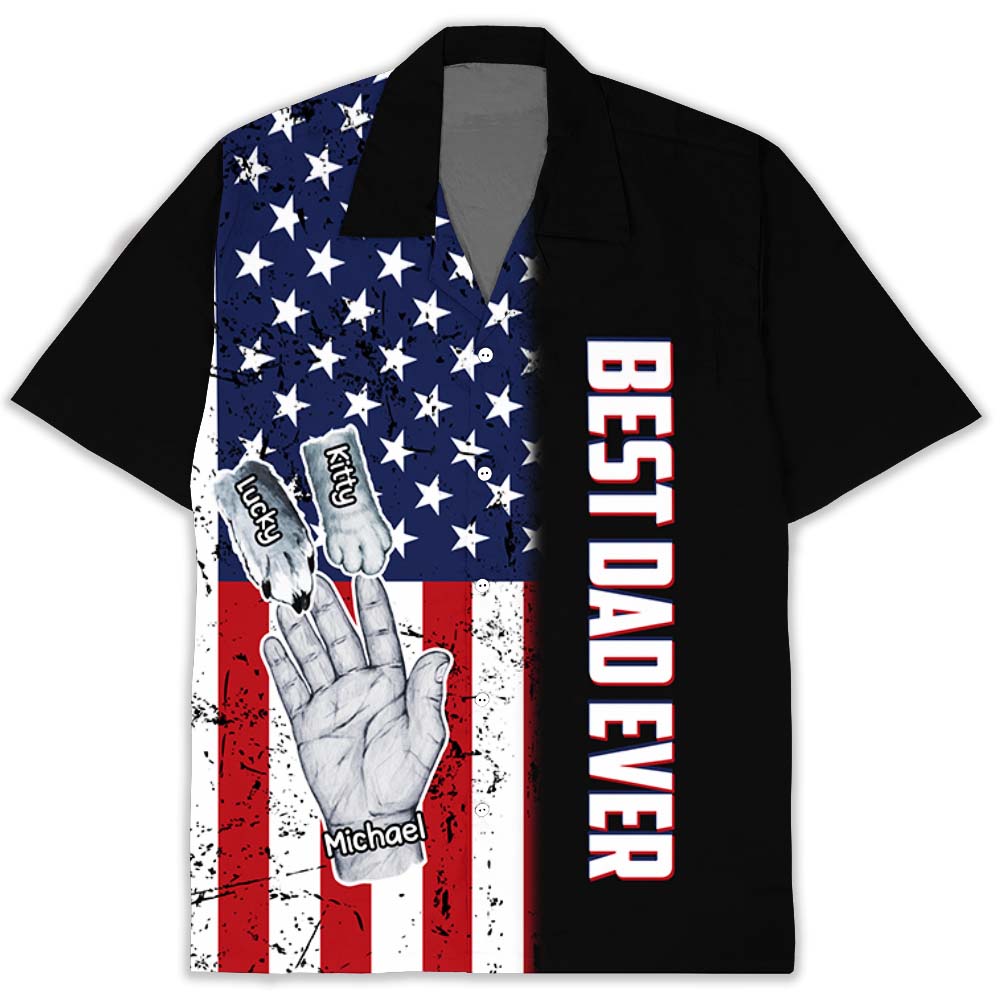 Dad Hand - Personalized Custom Hawaiian Shirt