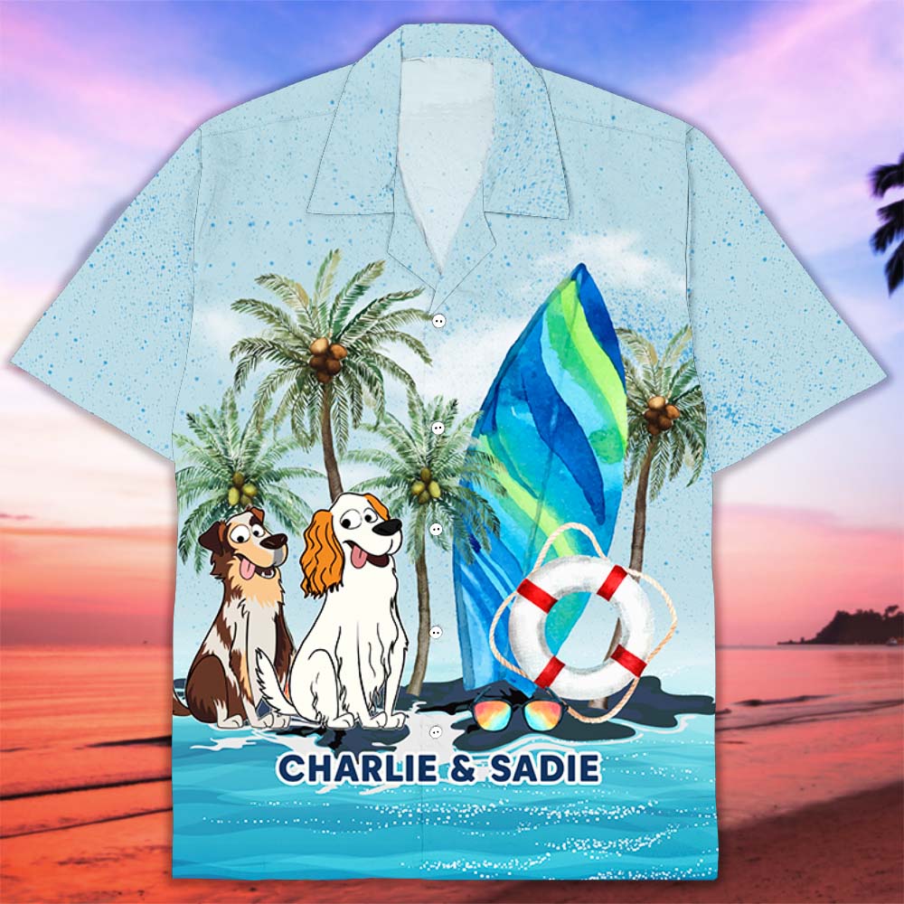 Dog Tropical Summer - Personalized Custom Hawaiian Shirt
