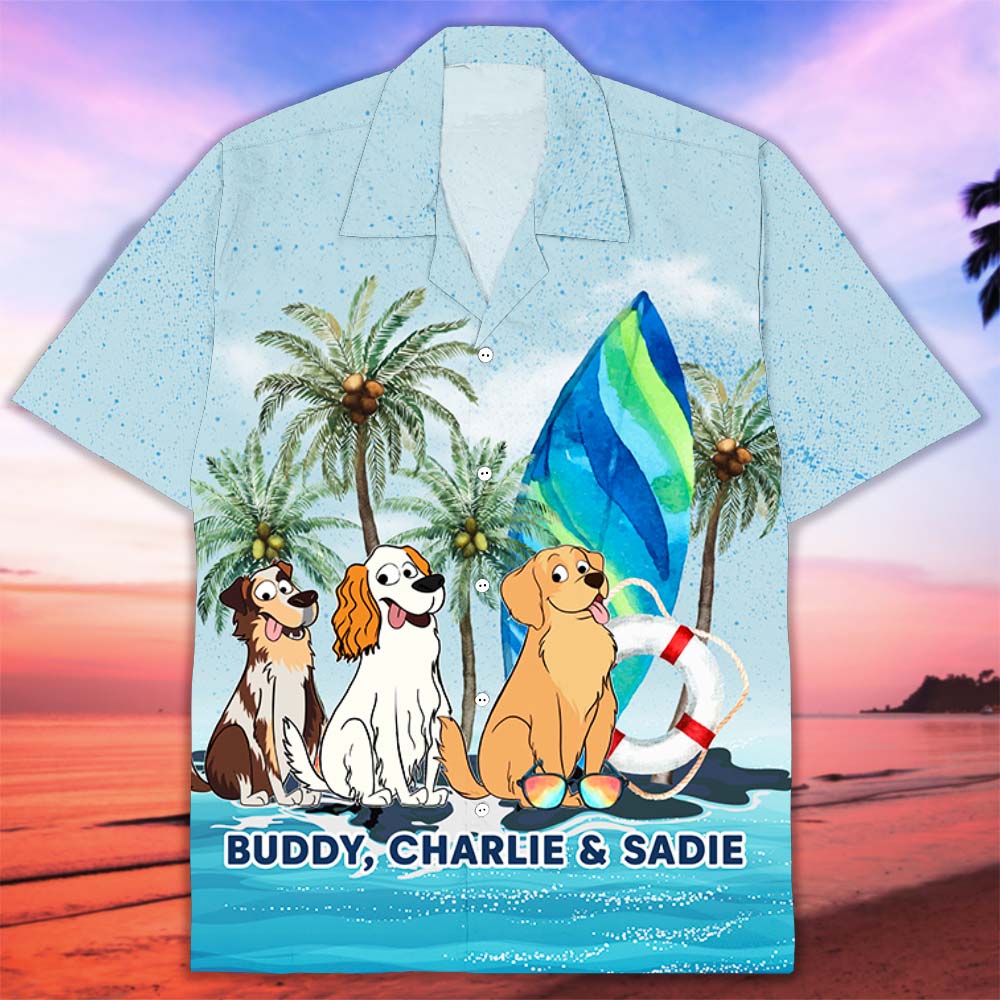 Dog Tropical Summer - Personalized Custom Hawaiian Shirt