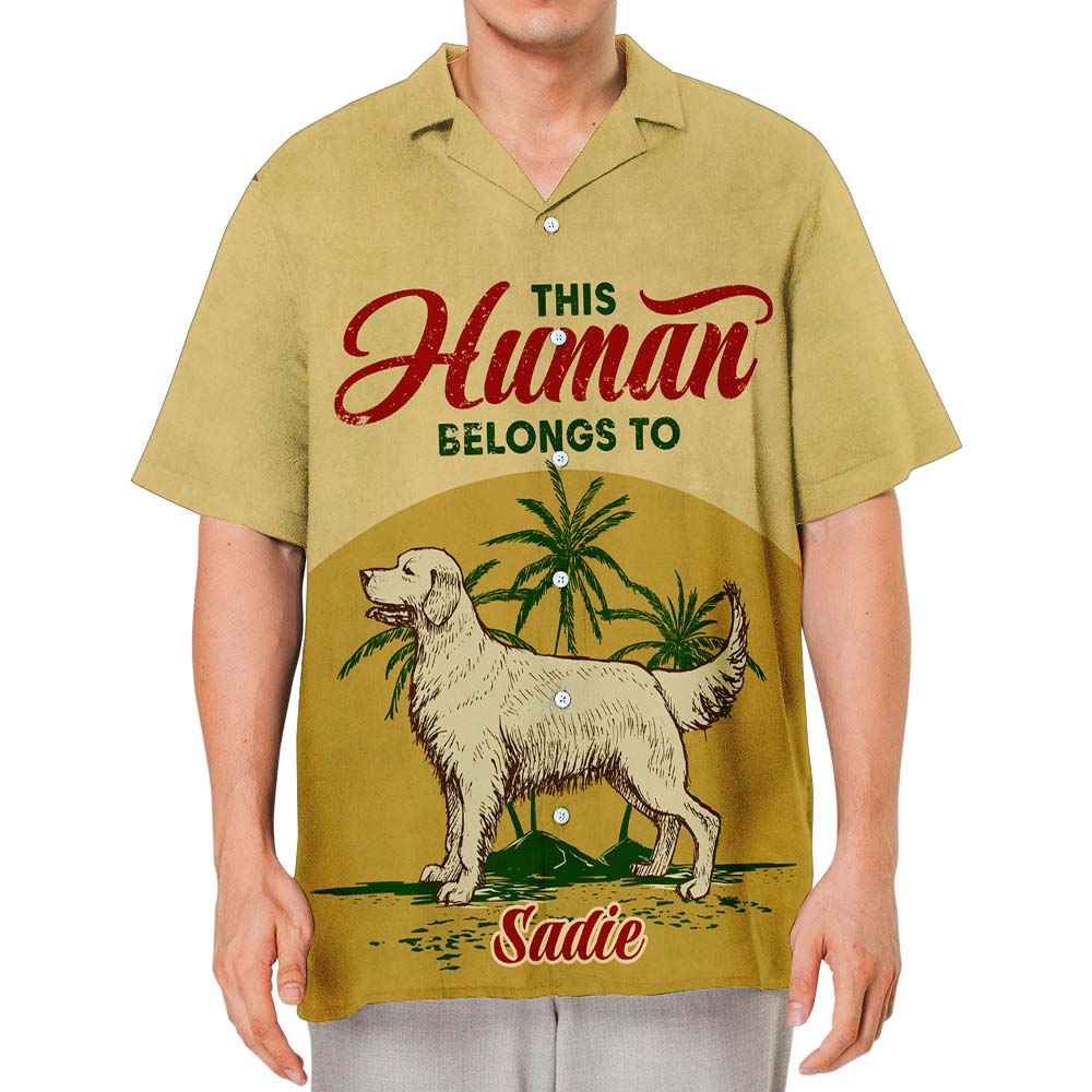 Vintage Human Belongs - Personalized Custom Hawaiian Shirt