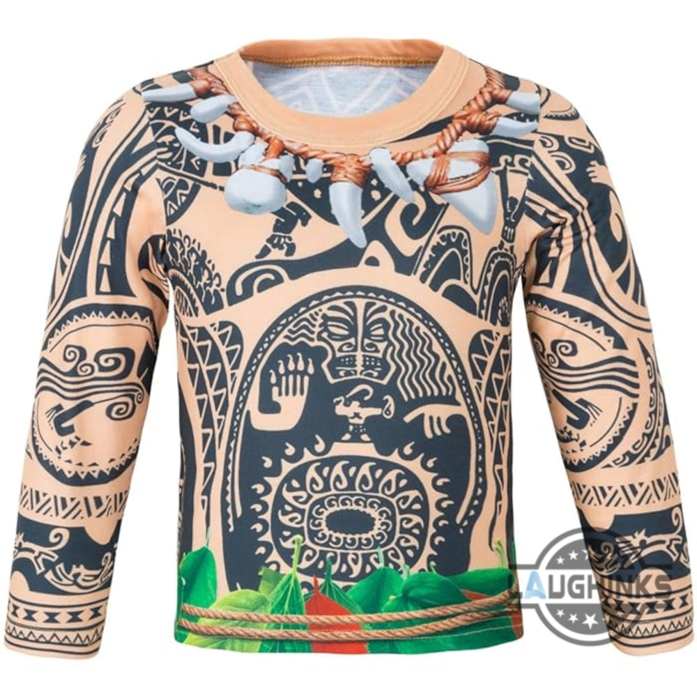 Moana Maui Shirt Moana Cosplay Costume T Shirt Sweatshirt Hoodie Sweatpants Hawaiian Shirts And Shorts NEW