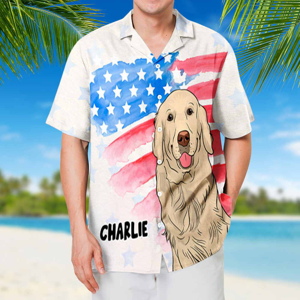 4th Of July Dog - Personalized Custom Hawaiian Shirt