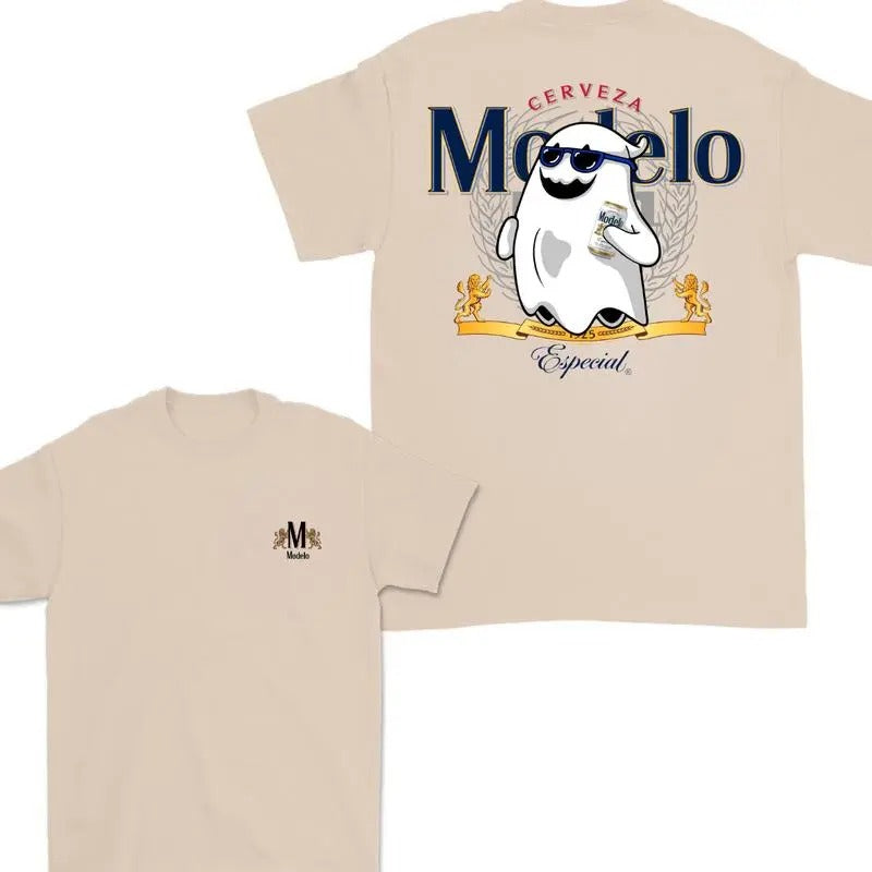 Modelo Ghost Halloween Double Sided T-shirt , Modelo Shirt For Men And Women, Halloween Trendy Shirt Hoodie, Sweatshirt