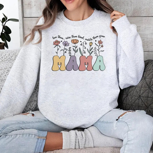 Mom's Garden Sweatshirt, Love Them Raise Them Kind Watch Them Grow Sweatshirt, Retro Mama Sweatshirt, Vintage Flower Mama...