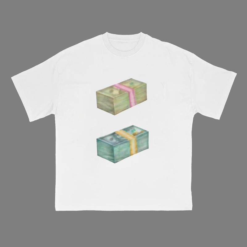 Money Tee Shirt Cotton Streetwear Fashion Y2K Crew Neck Short Sleeve Hoodie, Sweatshirt | InkThreadWorks.com